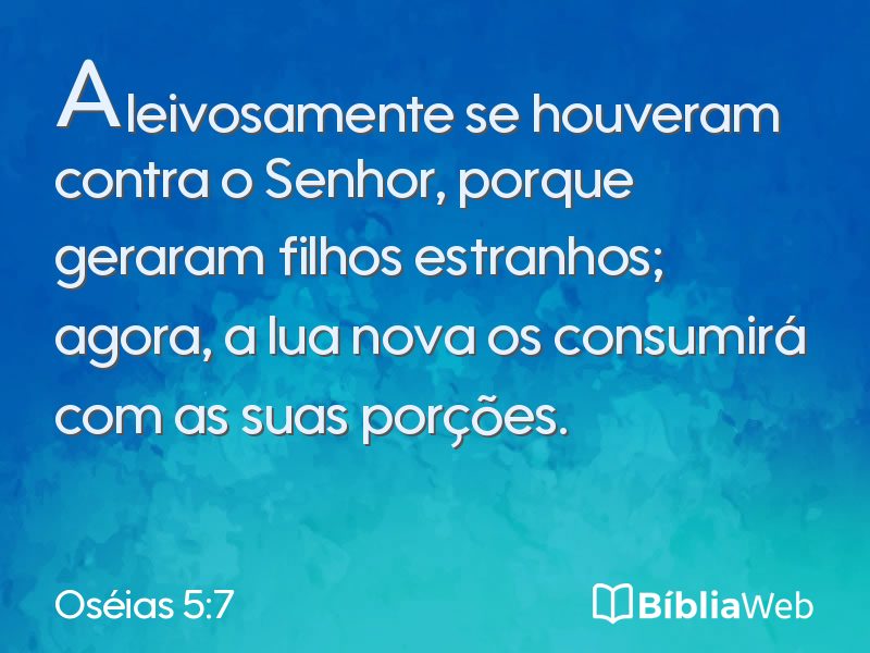 Oséias 5:7 em imagem para compartilhar