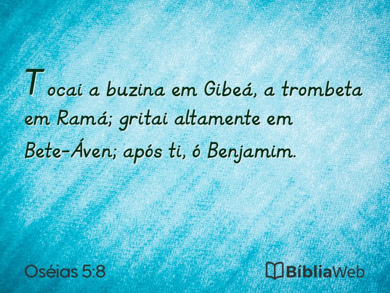 Oséias 5:8 em imagem para compartilhar