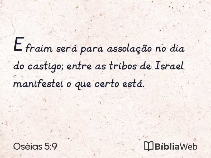 Oséias 5:9 em imagem para compartilhar