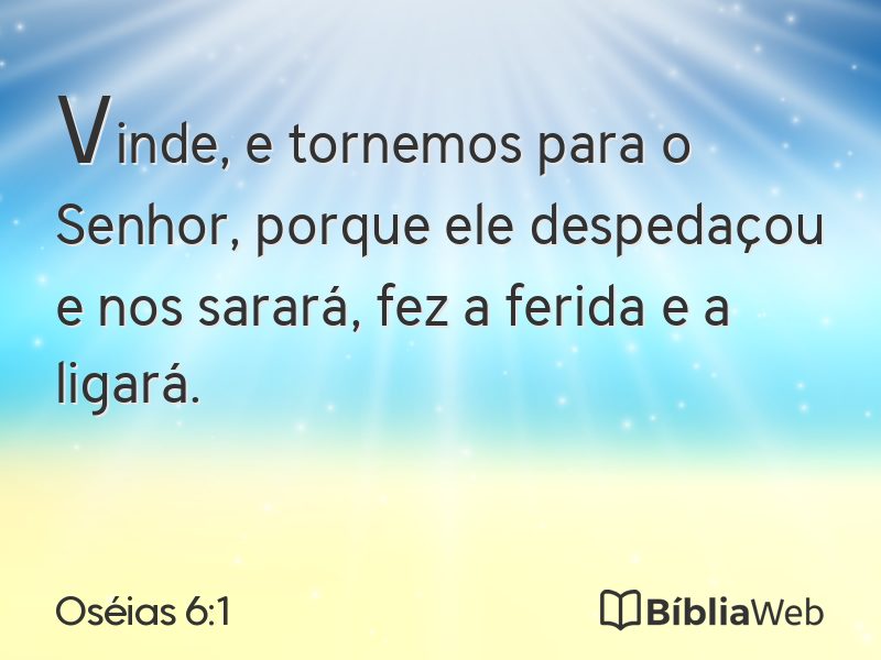 Oséias 6:1 em imagem para compartilhar