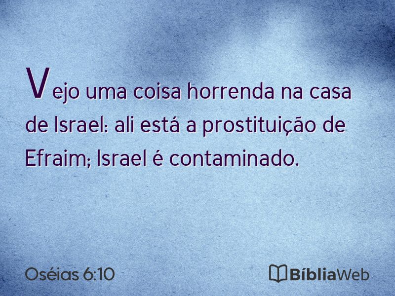 Oséias 6:10 em imagem para compartilhar