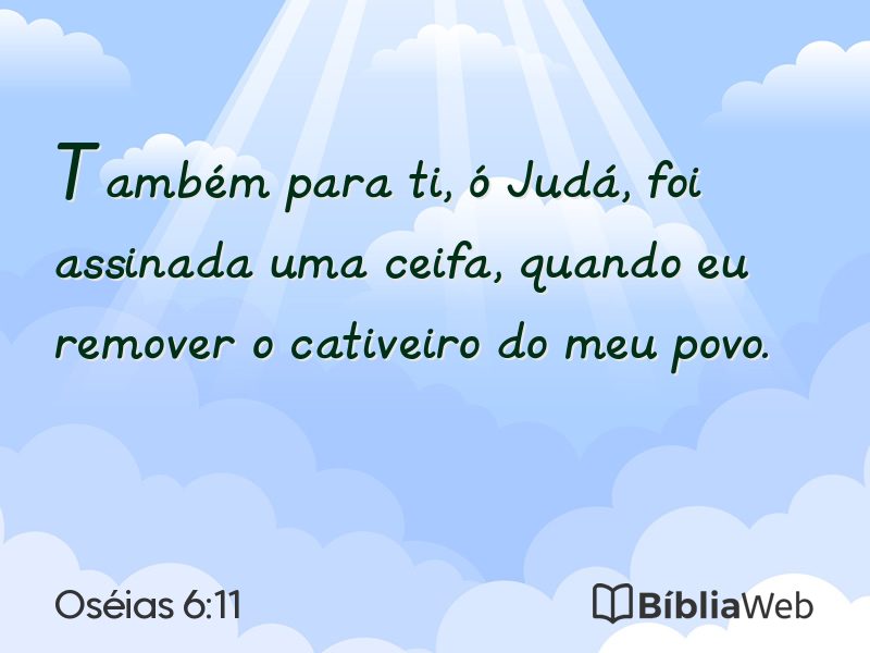 Oséias 6:11 em imagem para compartilhar