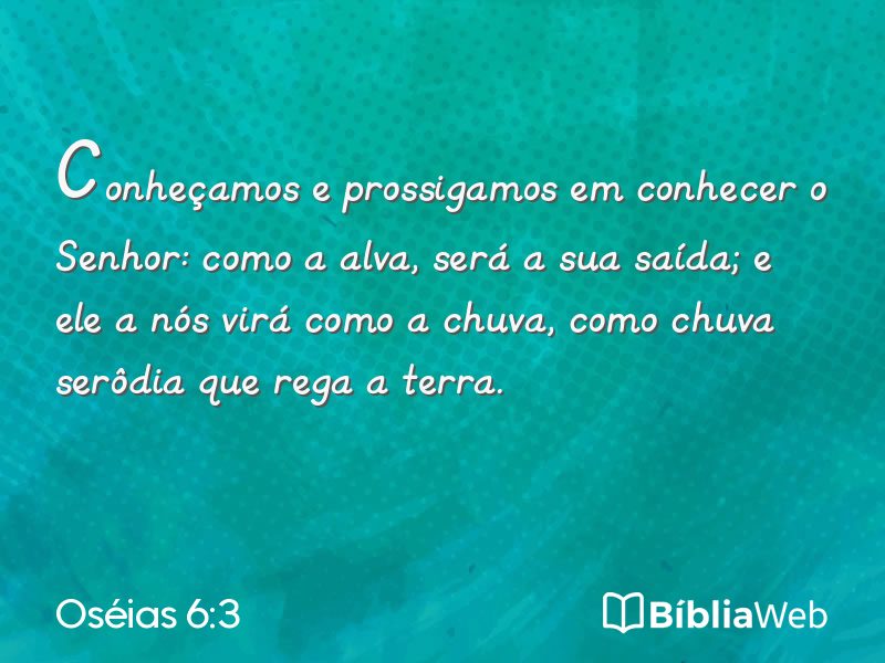 Oséias 6:3 em imagem para compartilhar