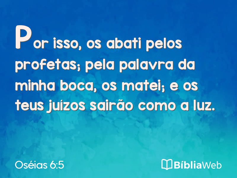 Oséias 6:5 em imagem para compartilhar