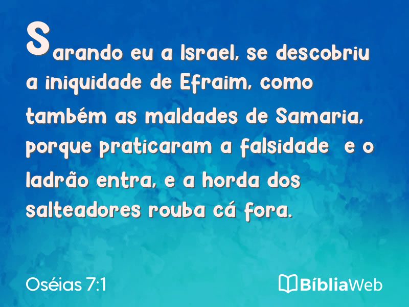 Oséias 7:1 em imagem para compartilhar
