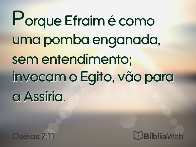 Oséias 7:11 em imagem para compartilhar