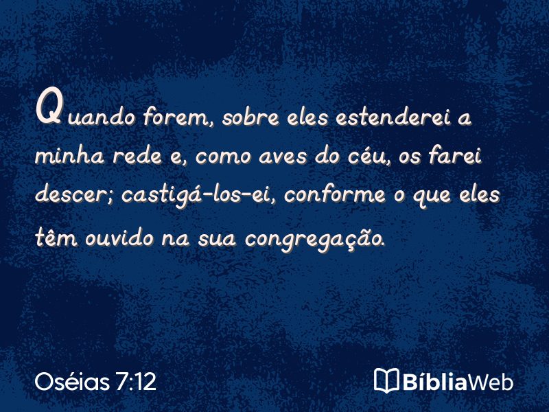 Oséias 7:12 em imagem para compartilhar