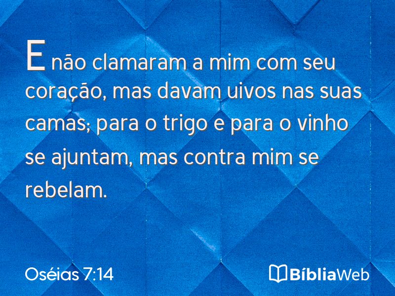 Oséias 7:14 em imagem para compartilhar