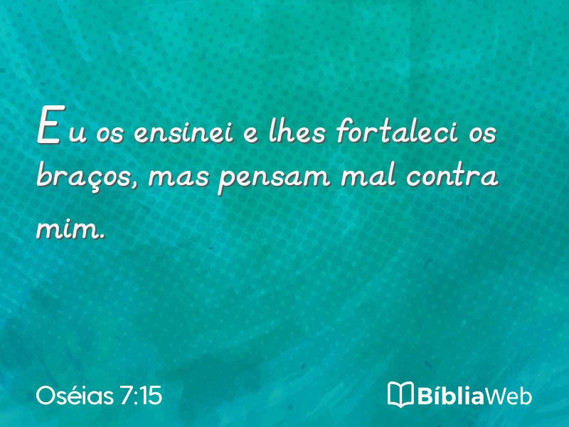 Oséias 7:15 em imagem para compartilhar