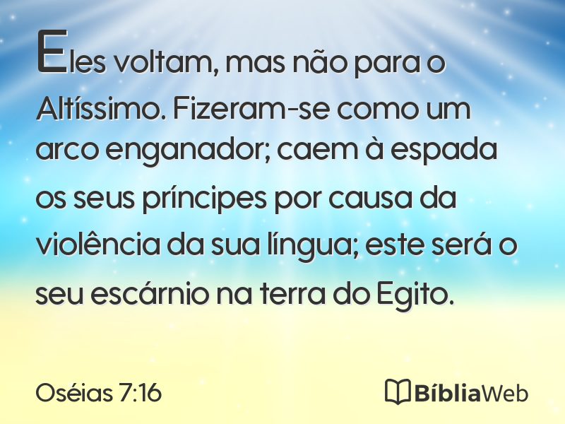 Oséias 7:16 em imagem para compartilhar