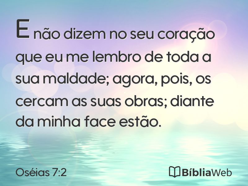 Oséias 7:2 em imagem para compartilhar