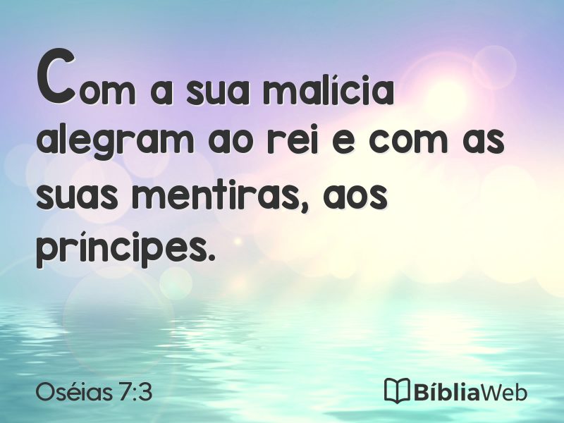 Oséias 7:3 em imagem para compartilhar