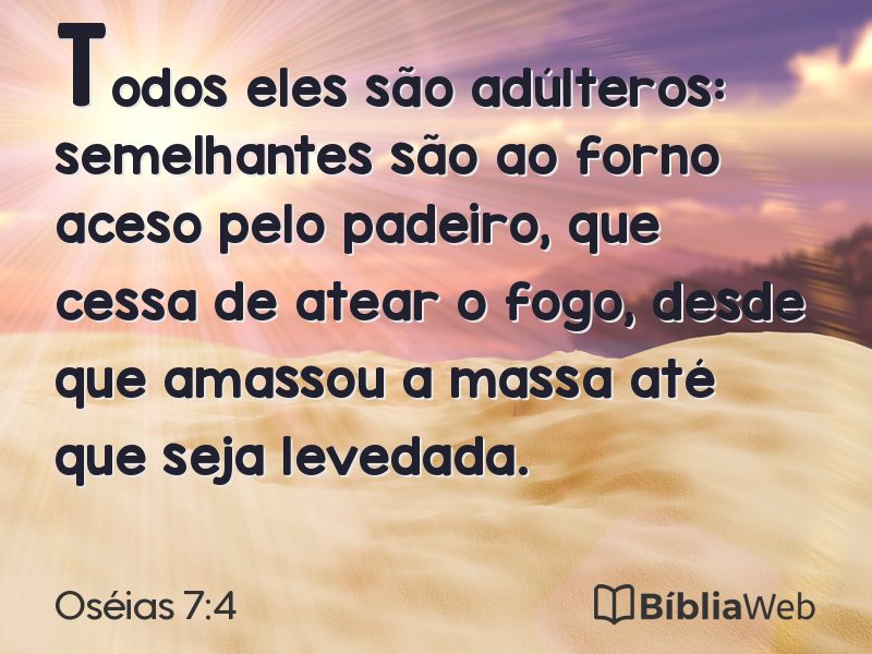 Oséias 7:4 em imagem para compartilhar
