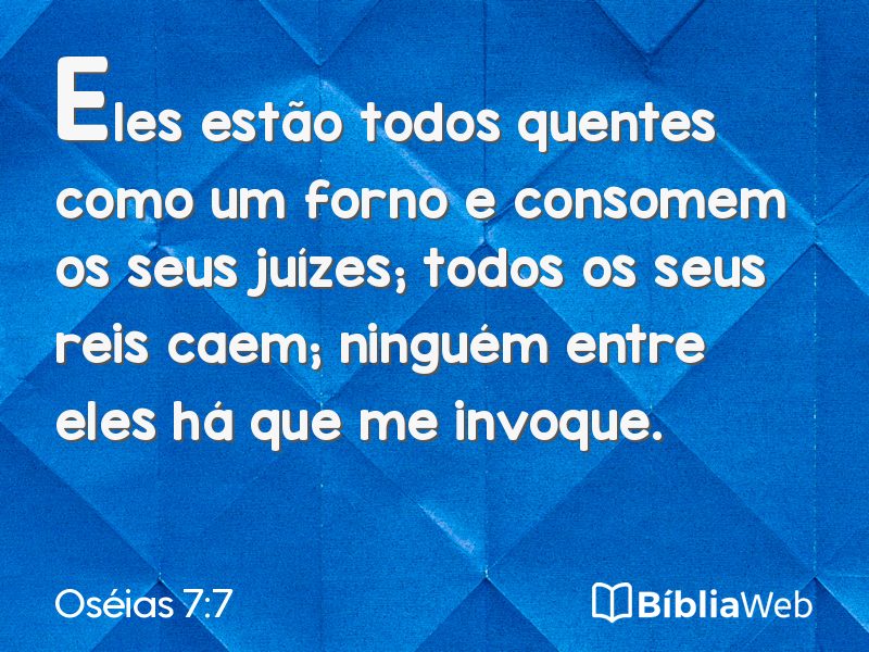Oséias 7:7 em imagem para compartilhar