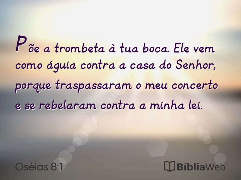Oséias 8:1 em imagem para compartilhar
