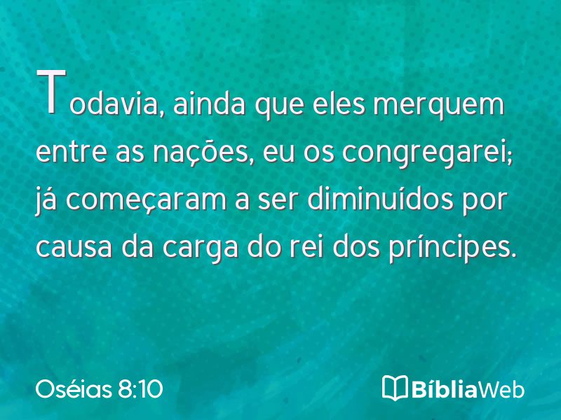 Oséias 8:10 em imagem para compartilhar
