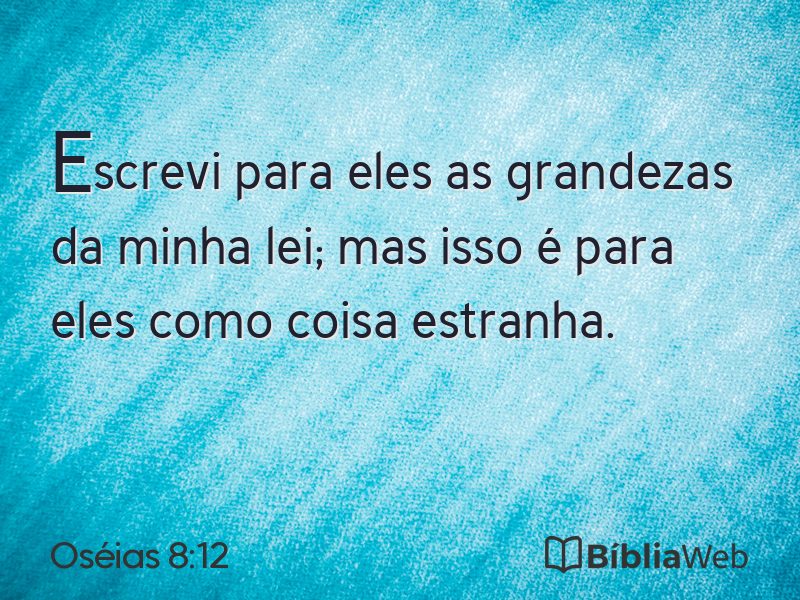 Oséias 8:12 em imagem para compartilhar