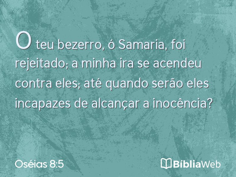Oséias 8:5 em imagem para compartilhar