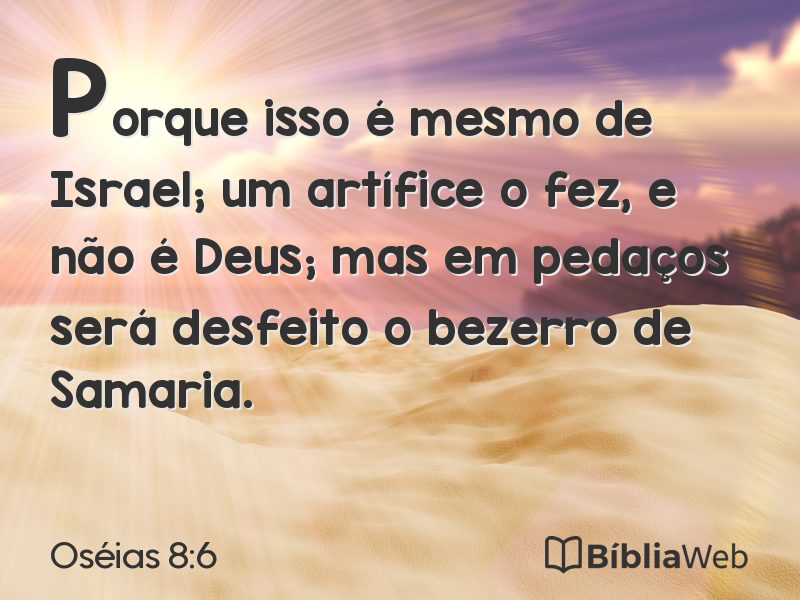 Oséias 8:6 em imagem para compartilhar