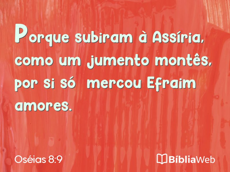 Oséias 8:9 em imagem para compartilhar