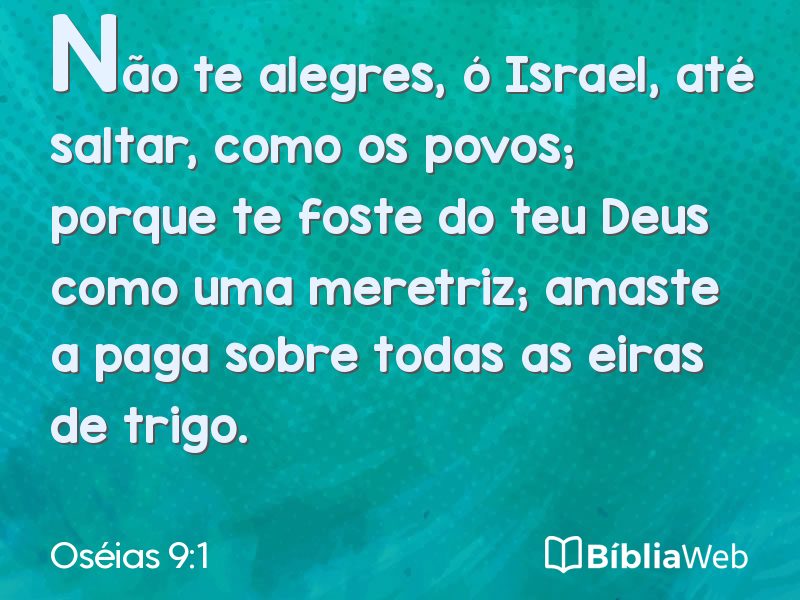 Oséias 9:1 em imagem para compartilhar