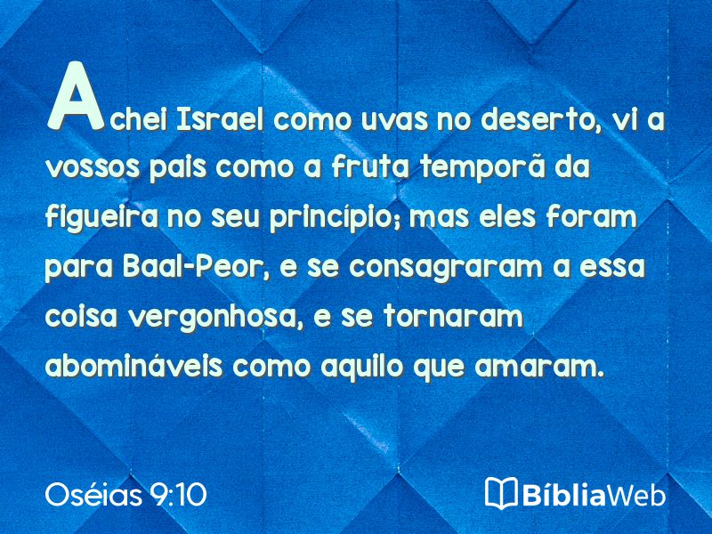 Oséias 9:10 em imagem para compartilhar