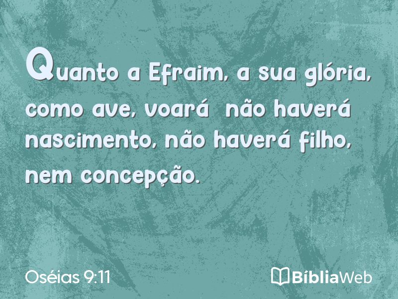 Oséias 9:11 em imagem para compartilhar
