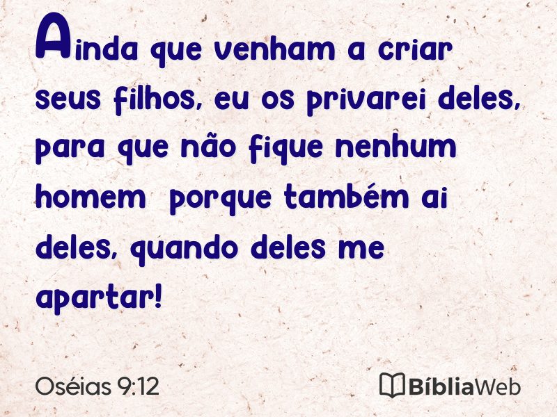 Oséias 9:12 em imagem para compartilhar