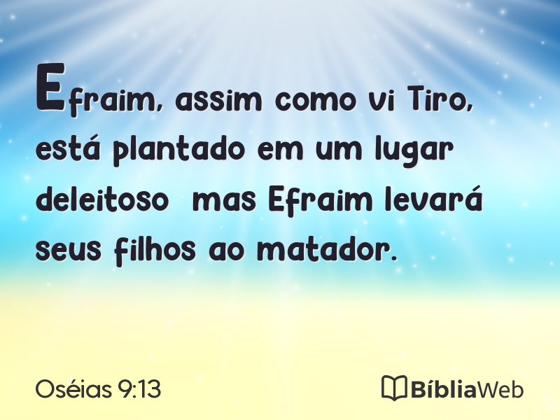 Oséias 9:13 em imagem para compartilhar