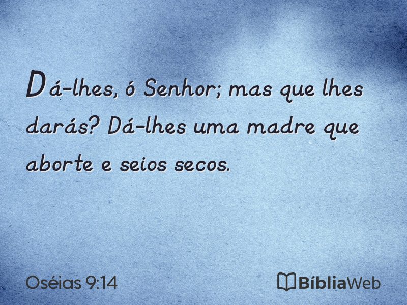 Oséias 9:14 em imagem para compartilhar