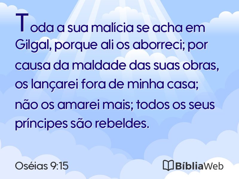 Oséias 9:15 em imagem para compartilhar