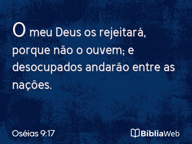 Oséias 9:17 em imagem para compartilhar