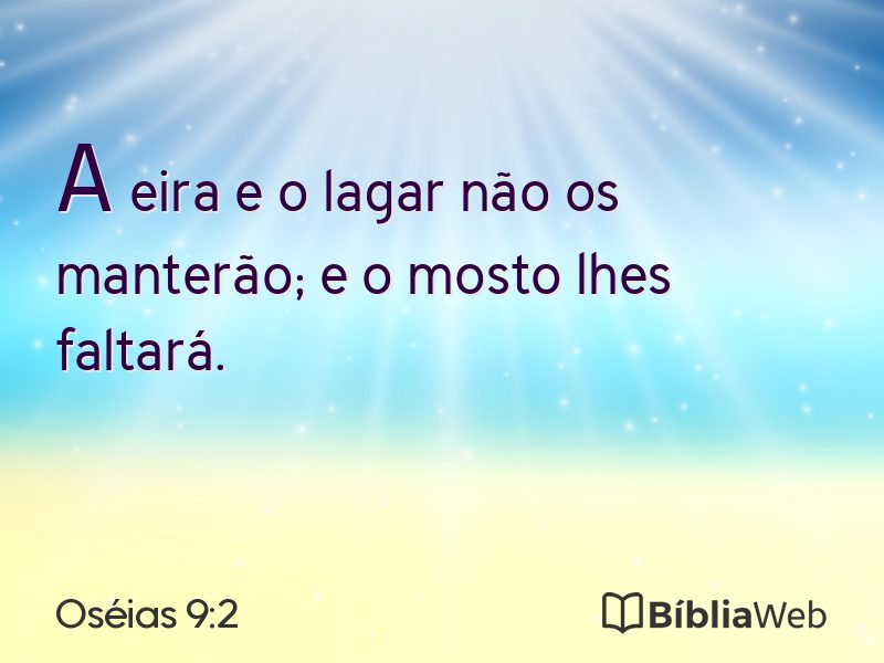 Oséias 9:2 em imagem para compartilhar