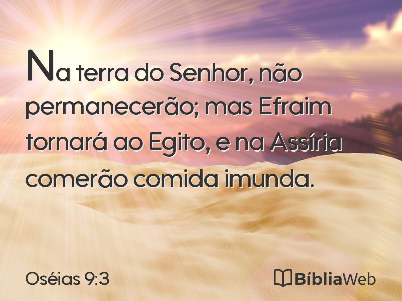 Oséias 9:3 em imagem para compartilhar