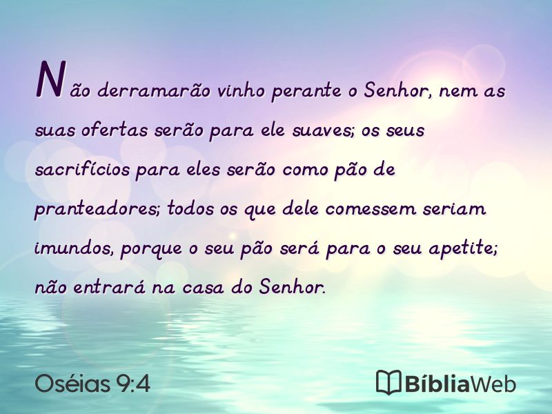 Oséias 9:4 em imagem para compartilhar