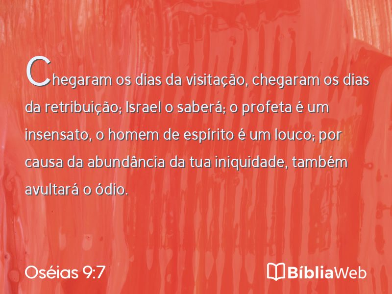 Oséias 9:7 em imagem para compartilhar