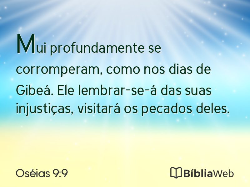 Oséias 9:9 em imagem para compartilhar