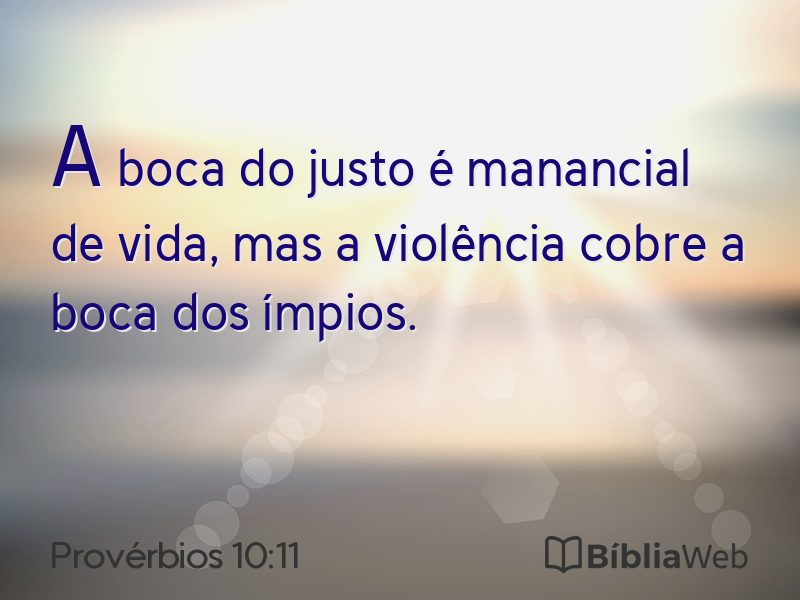 Provérbios 10:11 em imagem para compartilhar