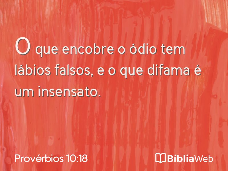 Provérbios 10:18 em imagem para compartilhar