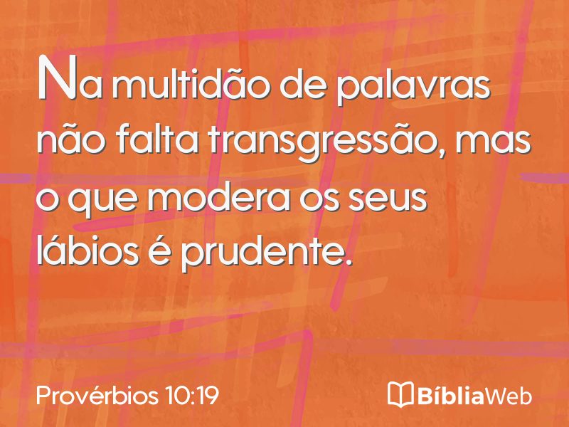 Provérbios 10:19 em imagem para compartilhar