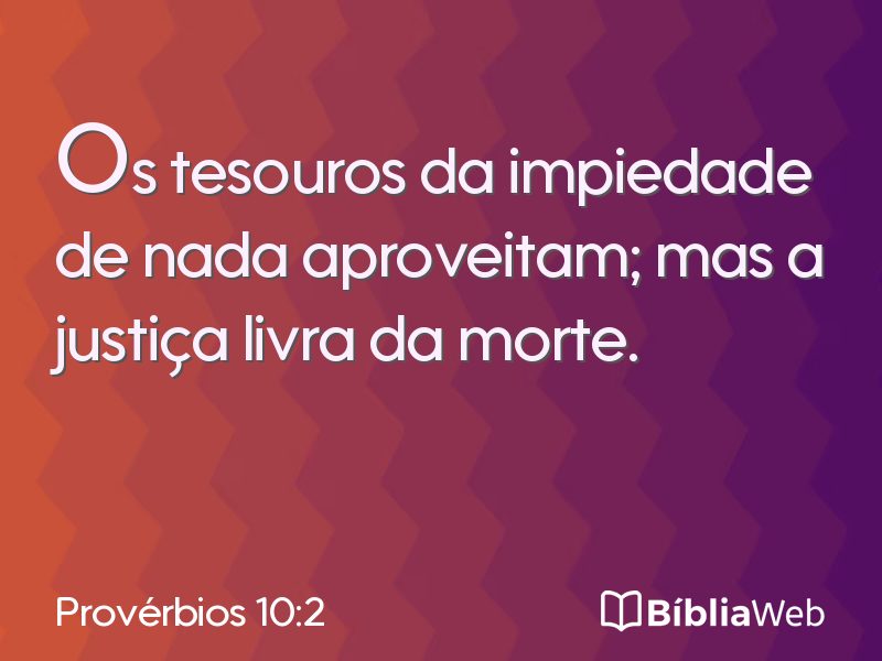 Provérbios 10:2 em imagem para compartilhar
