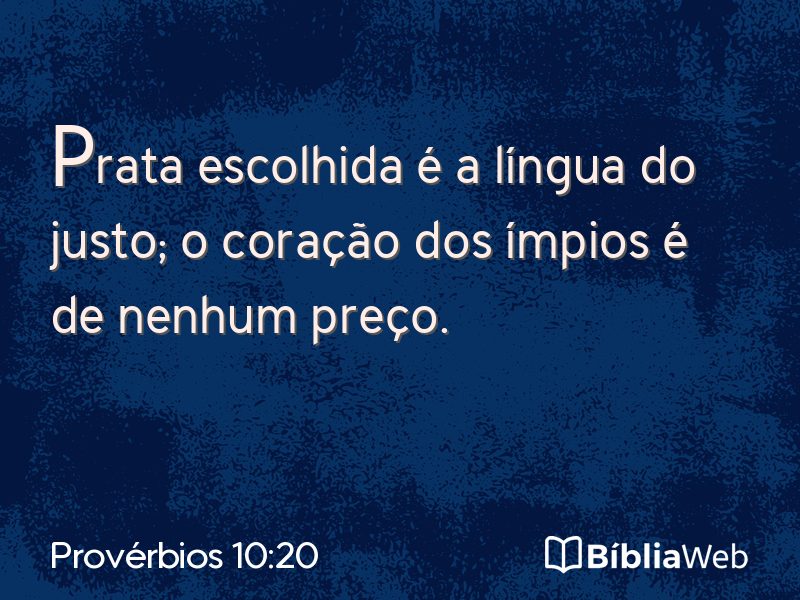 Provérbios 10:20 em imagem para compartilhar