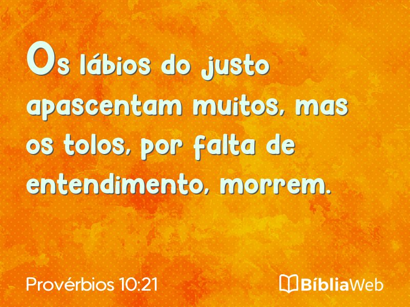 Provérbios 10:21 em imagem para compartilhar