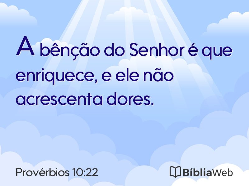 Provérbios 10:22 em imagem para compartilhar