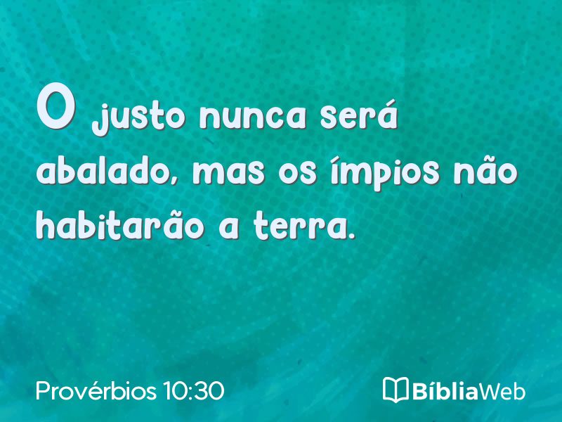 Provérbios 10:30 em imagem para compartilhar