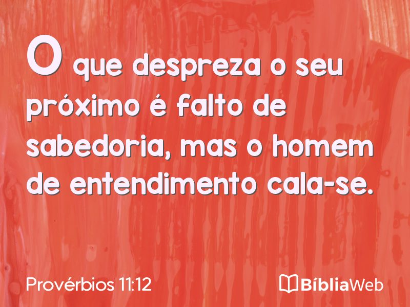 Provérbios 11:12 em imagem para compartilhar
