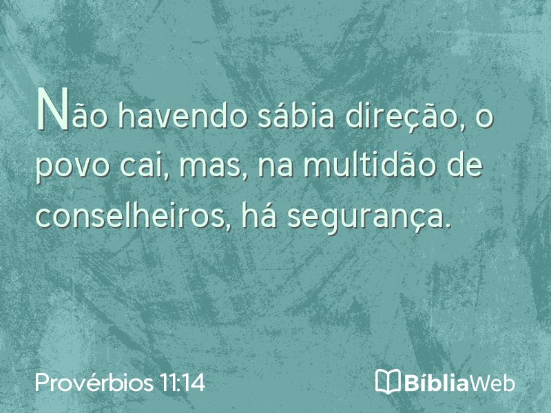 Provérbios 11:14 em imagem para compartilhar