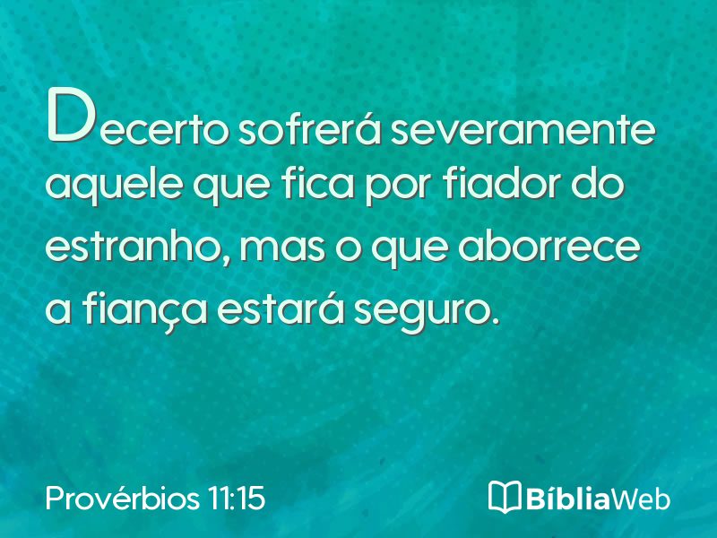Provérbios 11:15 em imagem para compartilhar