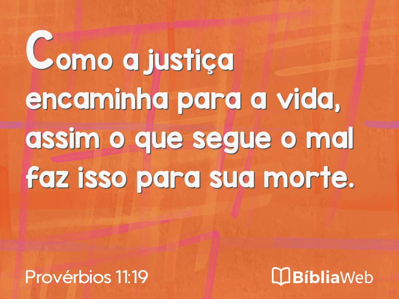 Provérbios 11:19 em imagem para compartilhar