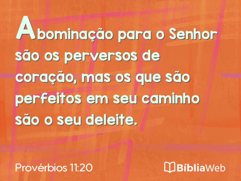 Provérbios 11:20 em imagem para compartilhar